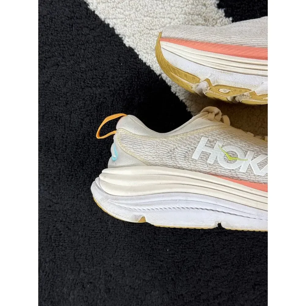Hoka Shoes Womens Size 9D Gaviota 5 Wide One One Peach Athletic Running Sneakers
